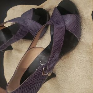 Purple Michael Kors snake print high heels 👠